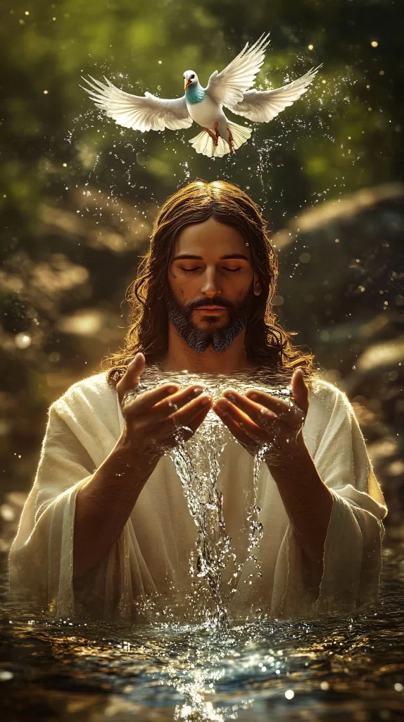 Prayer White Dove Water Light