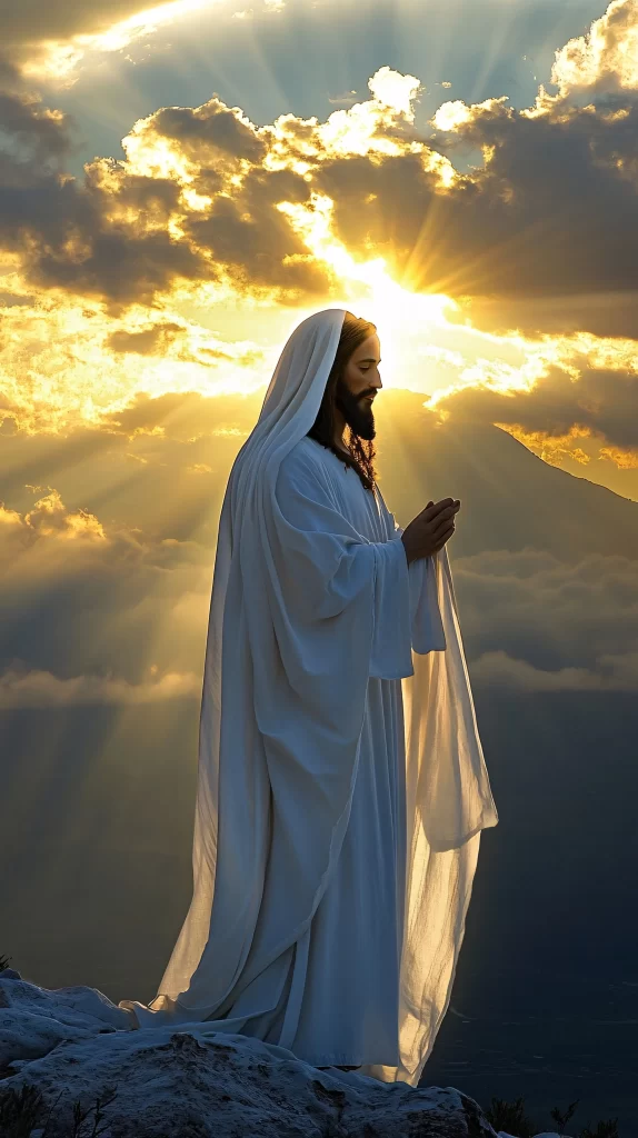 Prayer White Light Sky Mountain