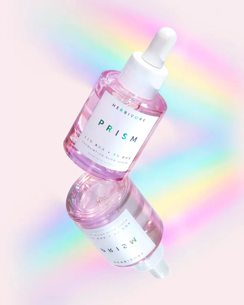 Prism Serum Glass Pink Dropper Glow