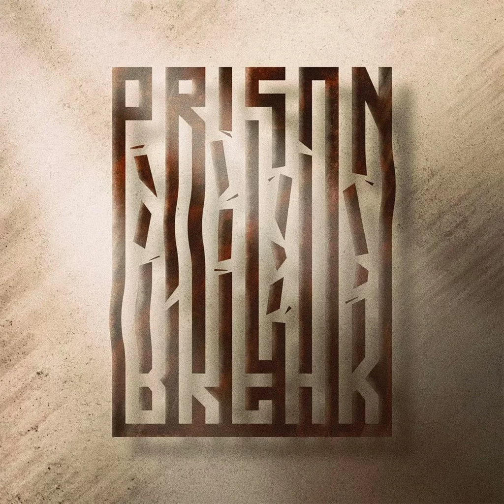 Prison Breaker Brown White Metal Art