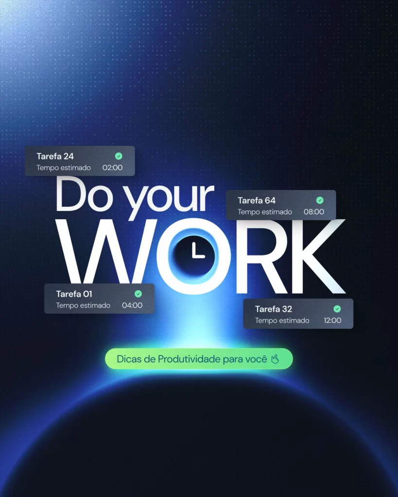 Productivity Work Tasks Time Management Blue