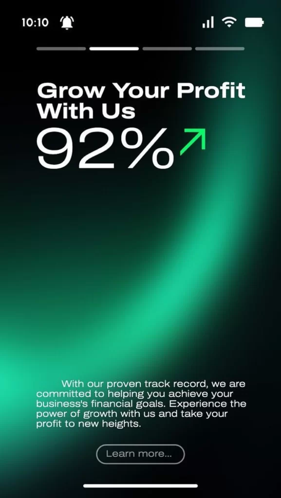 Profit Growth Percentage Green Arrow Business