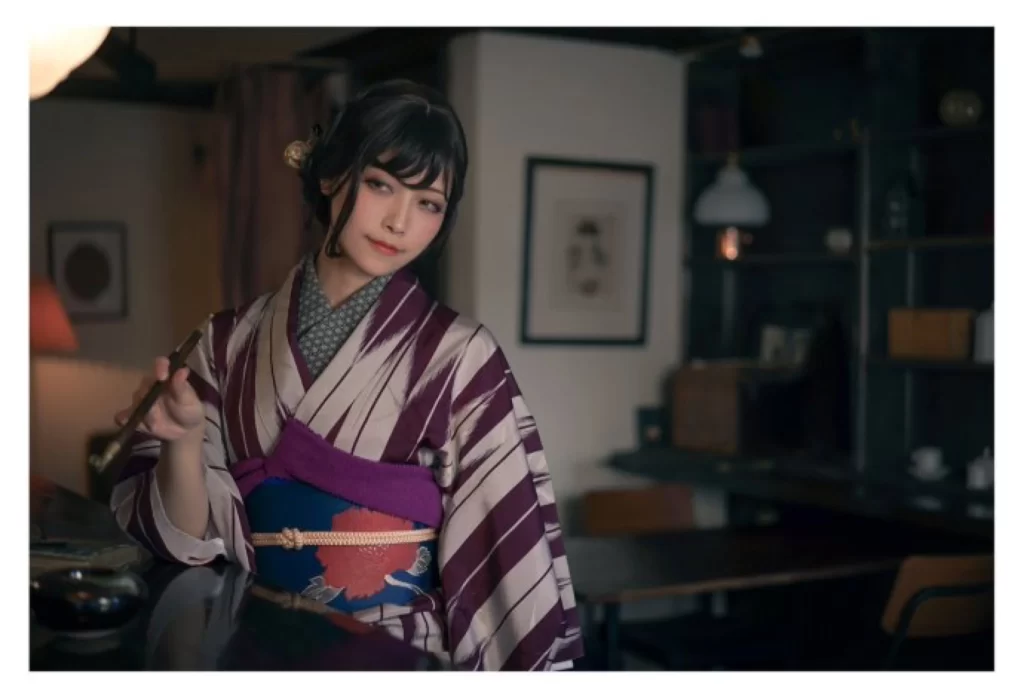 Purple Floral Kimono