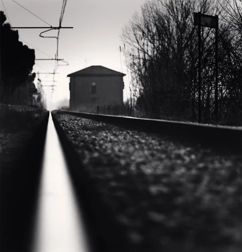 Railroad Tracks Dramatic High Contrast Mysterious Atmospheric