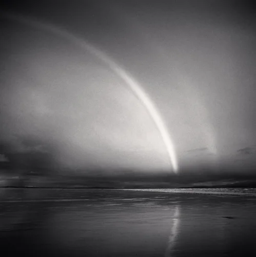 Rainbow Reflection Minimalist High Contrast Moody