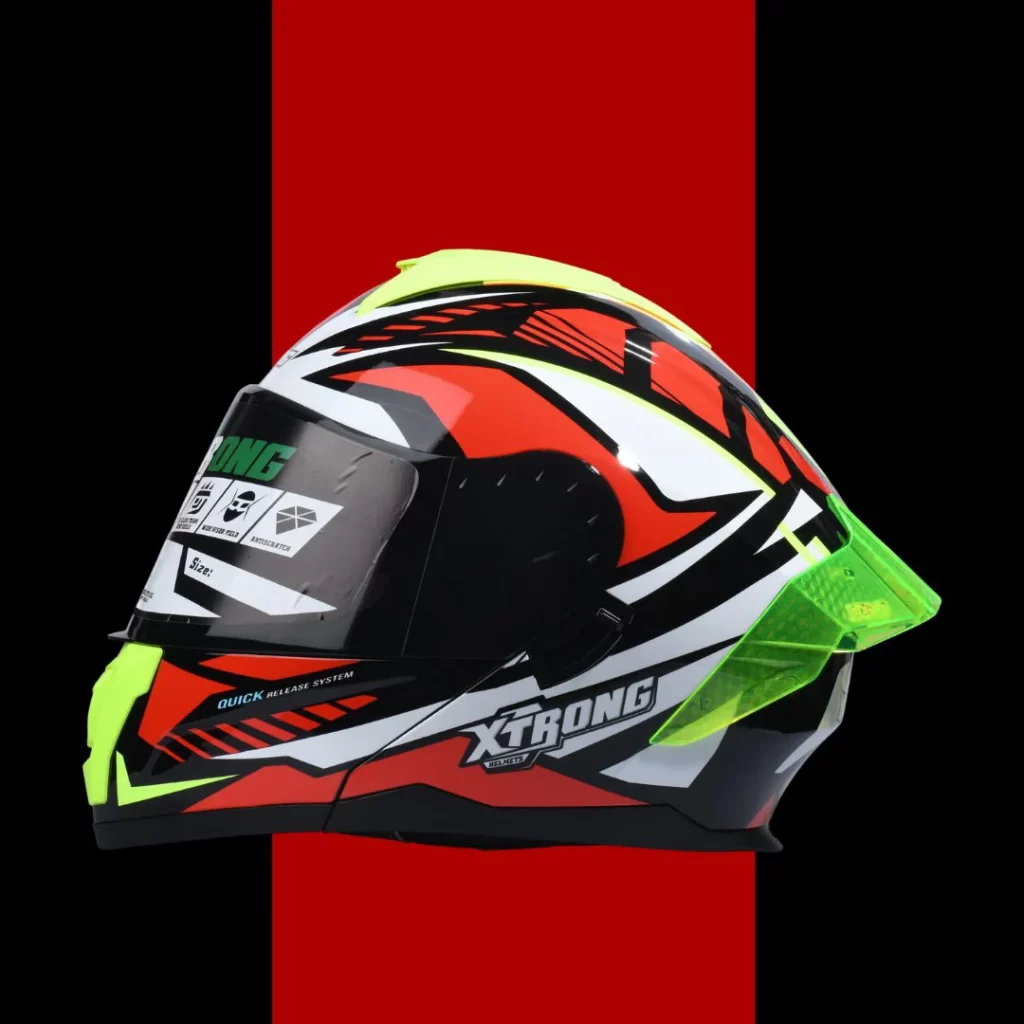 Red Black White XTRONG Helmet Rear Motorcycle