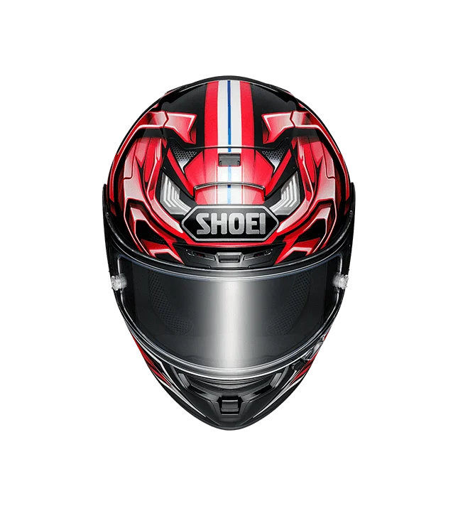 Red Black White Helmet Side Profile