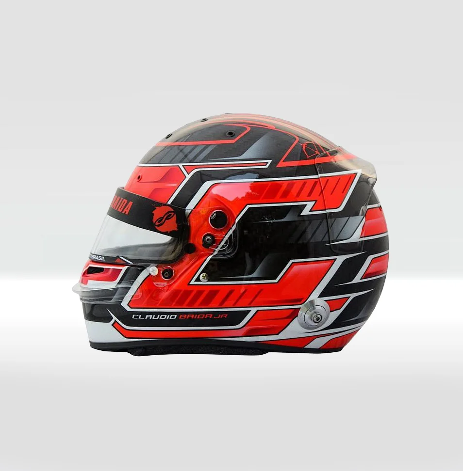 Red Black White Arai Helmet Side Motorcycle