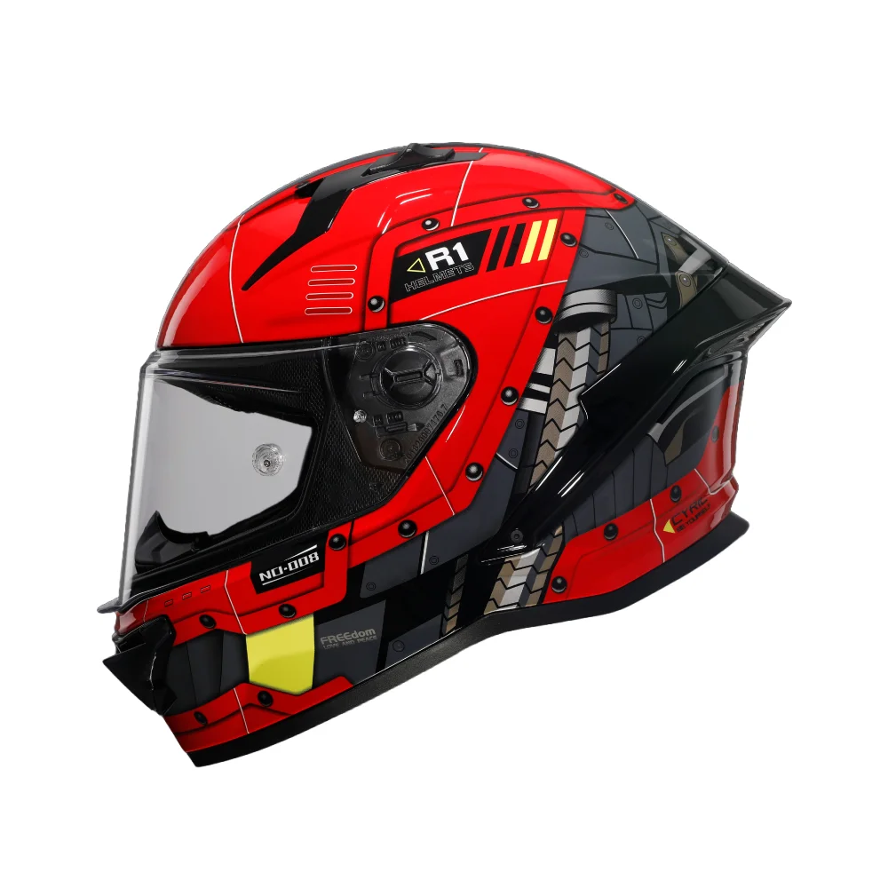 Red Black Yellow R1 HELMETS Helmet Side Motorcycle