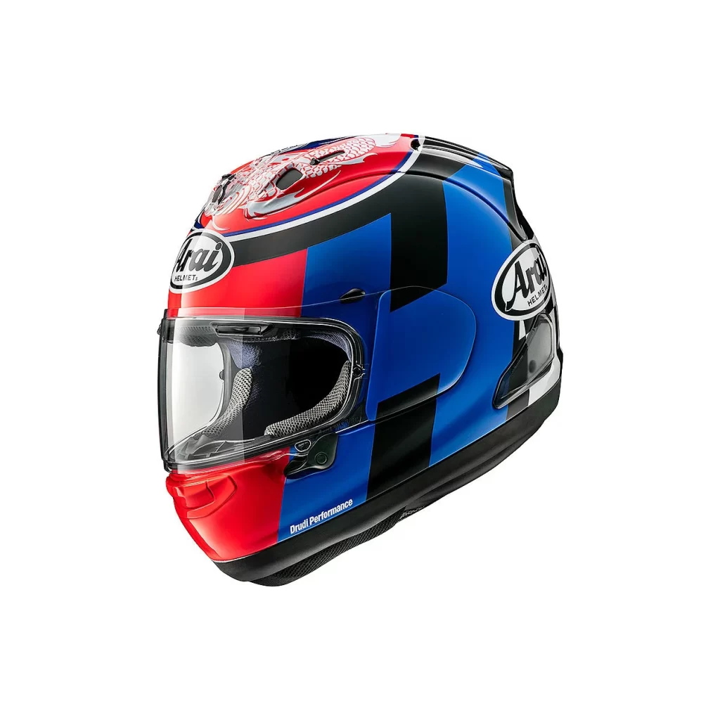 Red Blue Black Dragon Arai Helmet Motorcycle