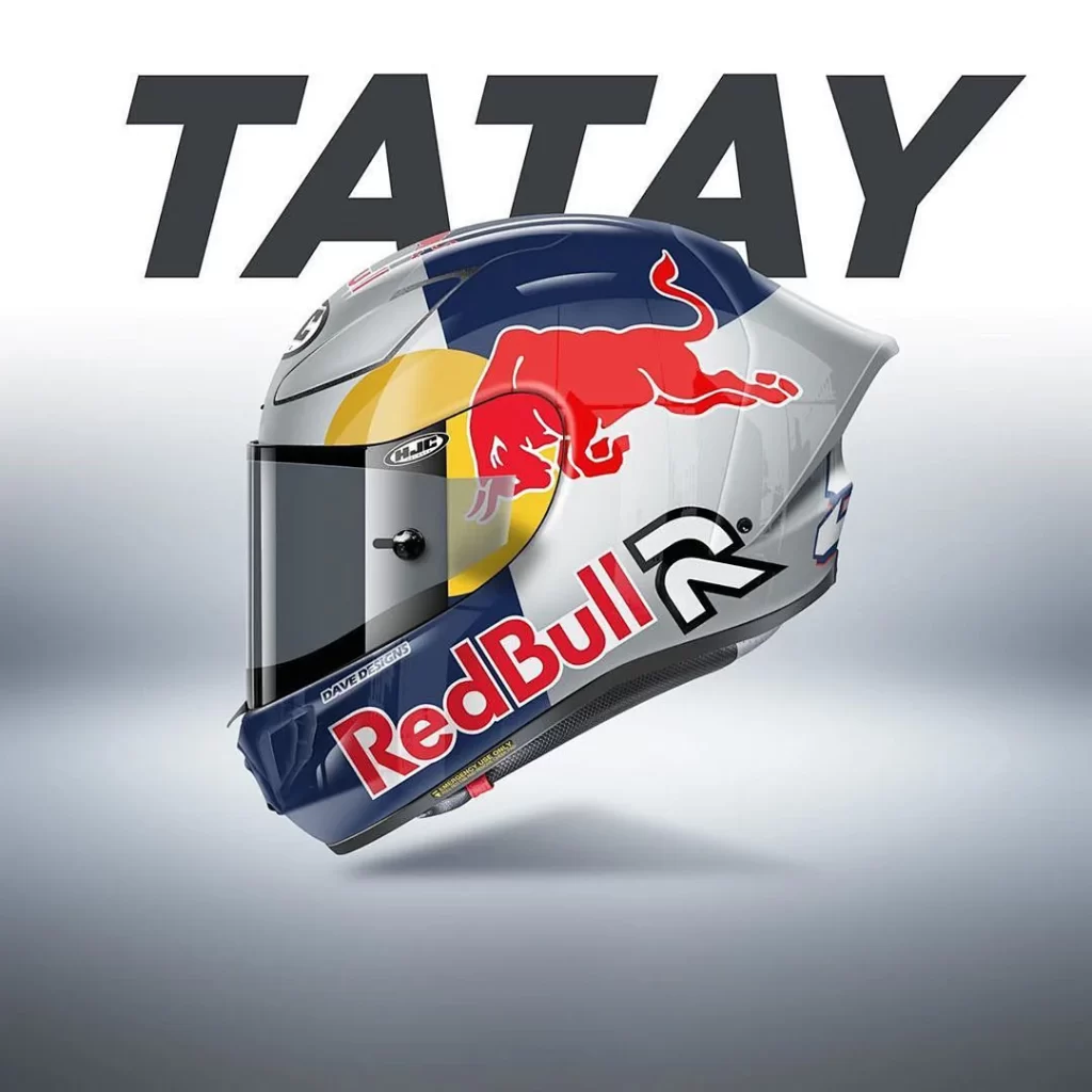 Red Blue White Bull HJC Helmet Motorcycle