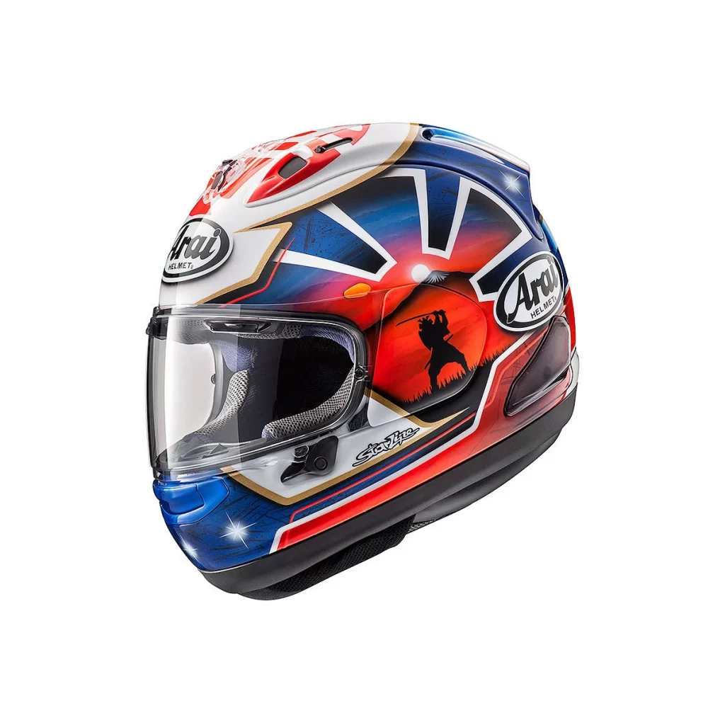 Red Blue White Star Arai Helmet Motorcycle