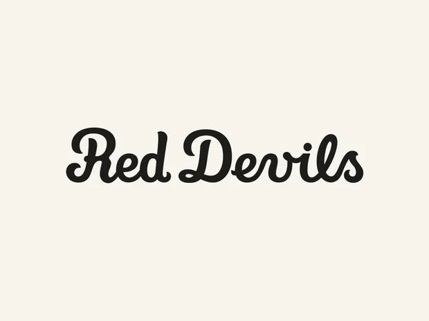 Red Devils Black White Logo