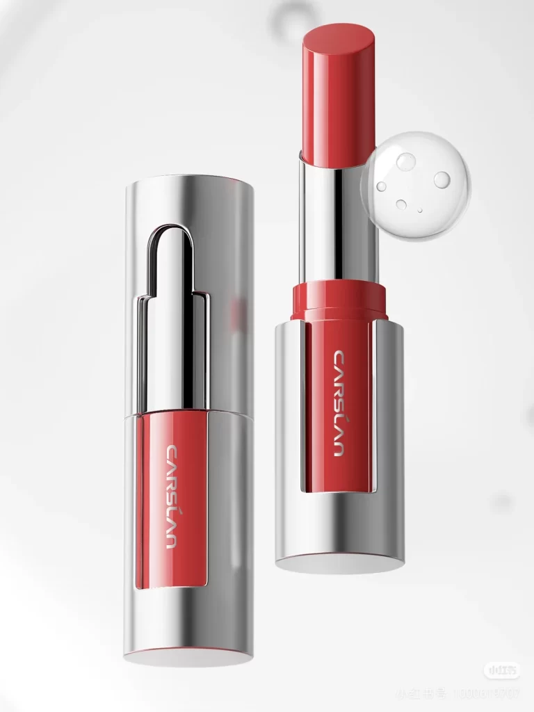 Red Lipstick Silver Case Carsian