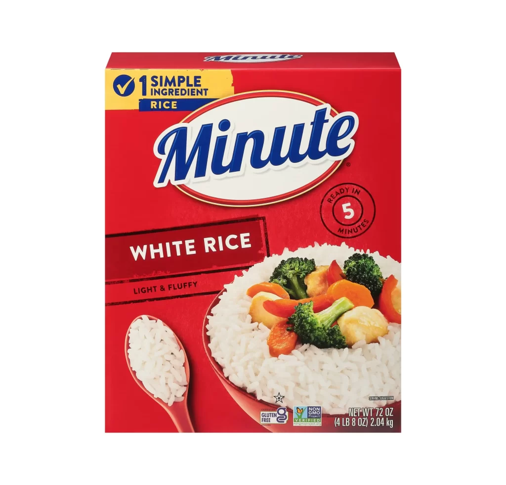 Rice Box Red White Blue Branding