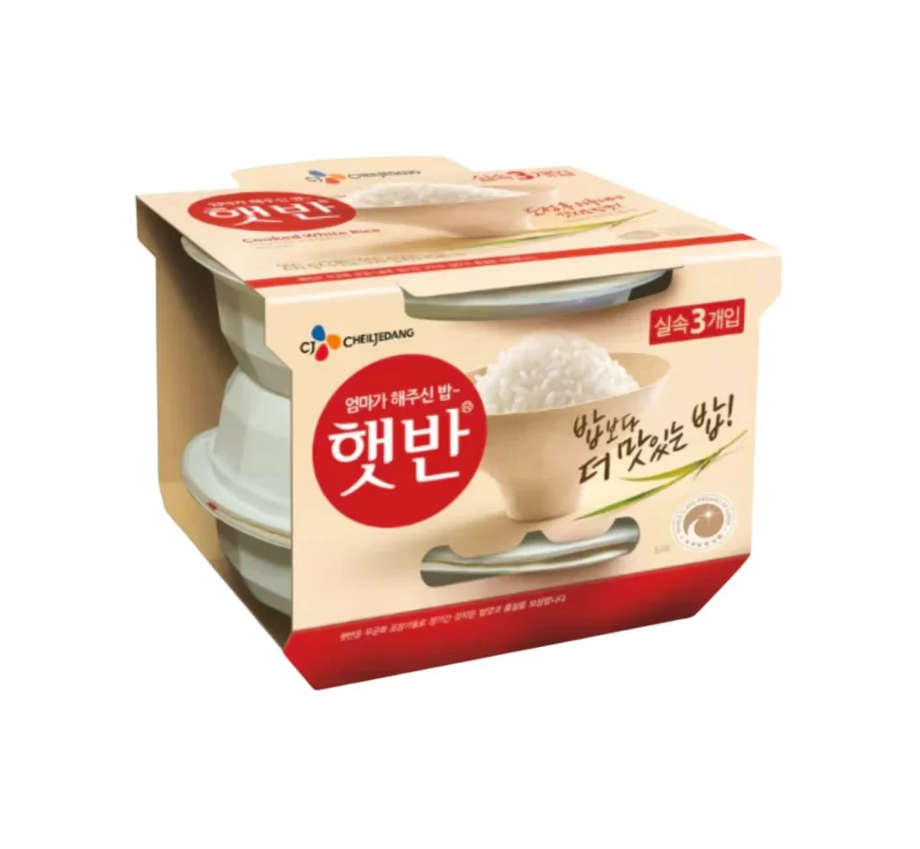 Rice Packaging Beige Red Korean