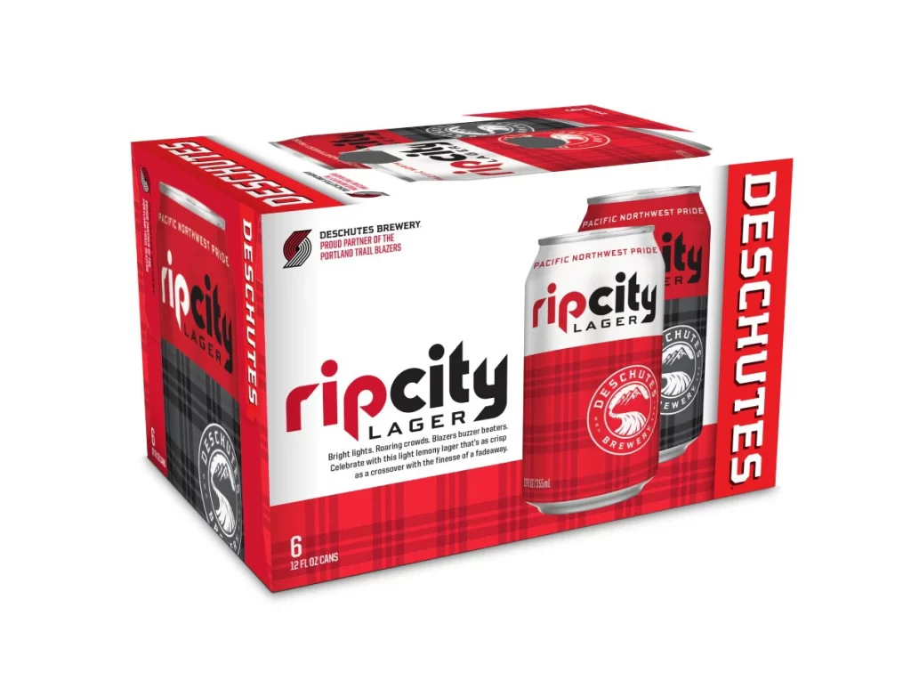 Rip City Lager Red And Packaging