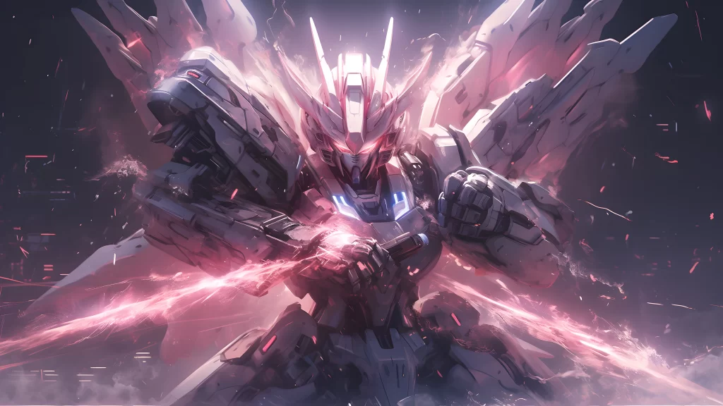Robot Pink Blue Sci Fi Action
