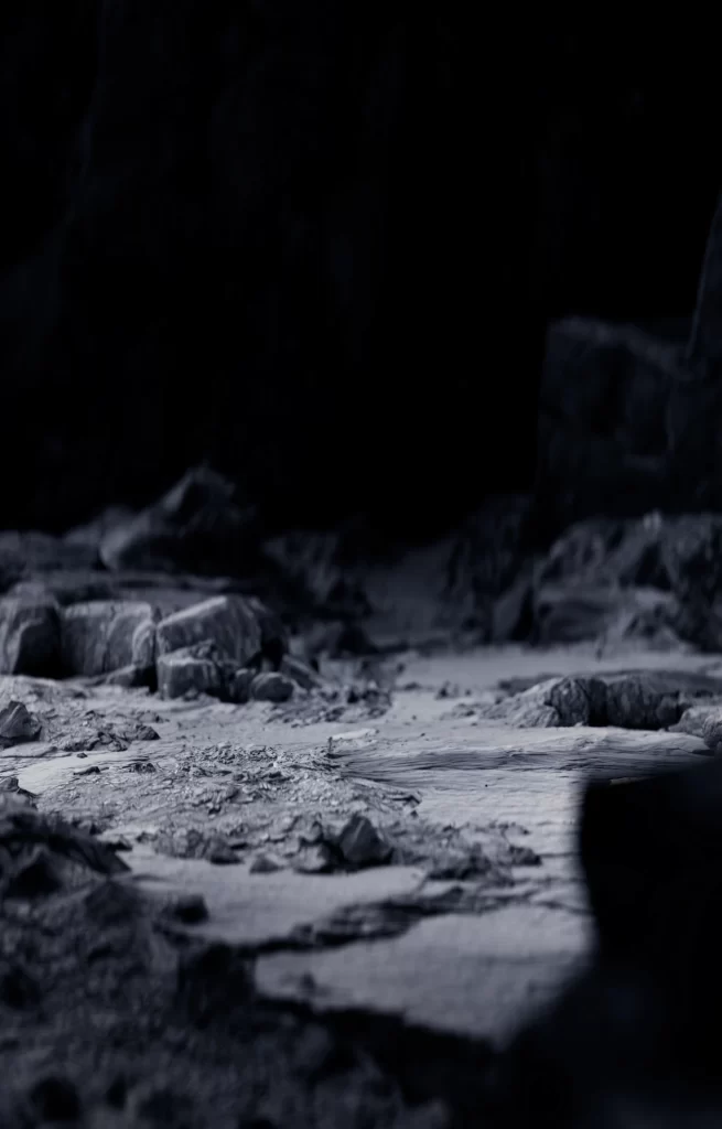 Rocks Shadows Darkness Monochrome