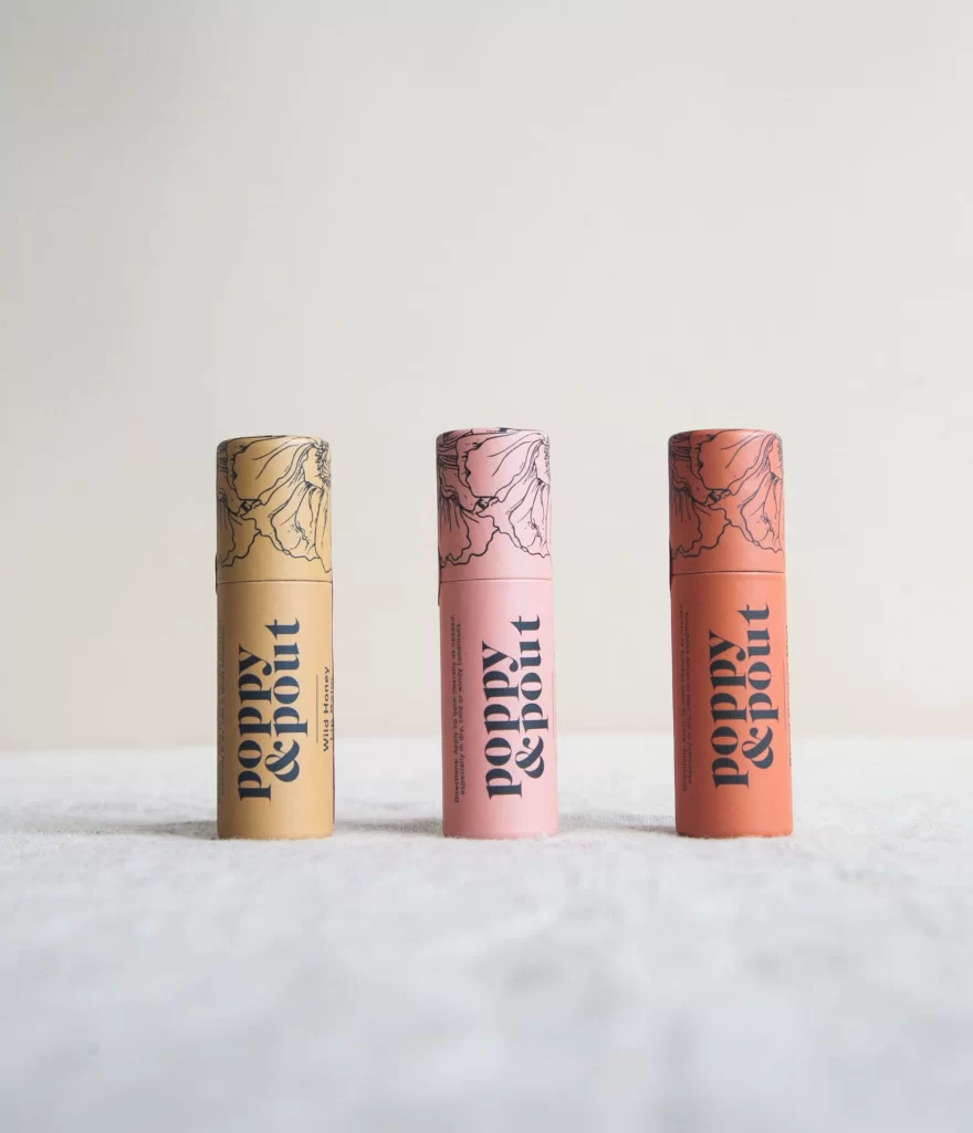 Roll-On Deodorant Cardboard Pastel Floral Cosmetics