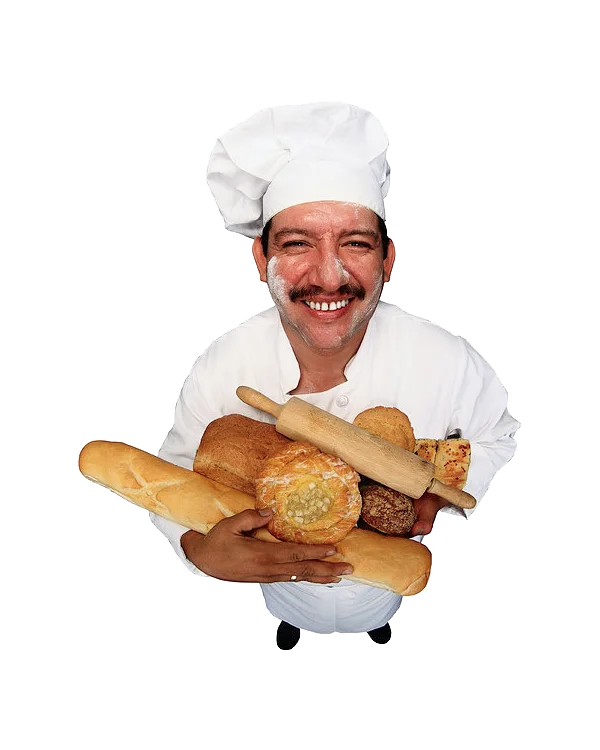 Rolling Pin Croissant Baguette Danish Bread
