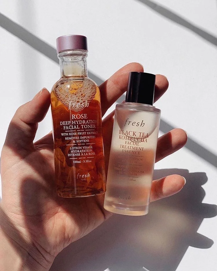Rose Deep Hydration Facial Toner Bottle Amber Glass Fresh Brand