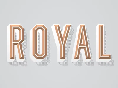 Royal Gold White Typography