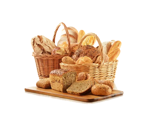 Rustic Basket Artisan Loaves Crusty Rolls Grainy Bread Assorted Baked