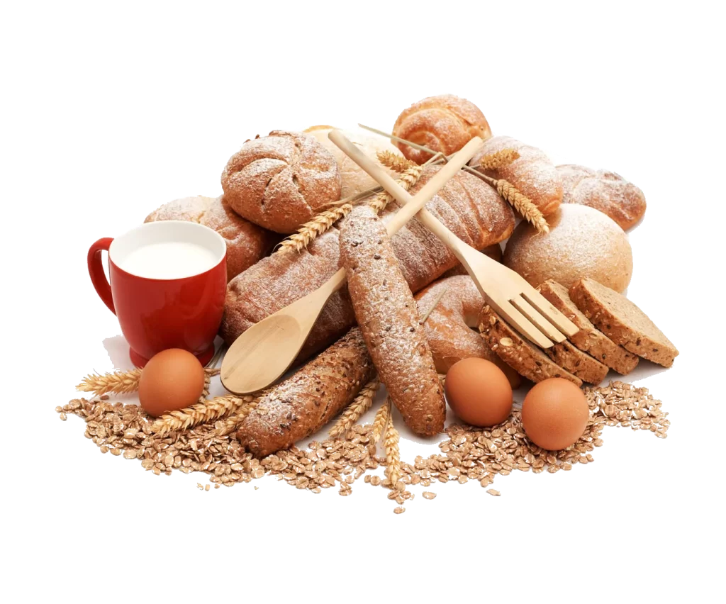 Rustic Breads Wheat Flour Fresh Eggs Wooden Utensils