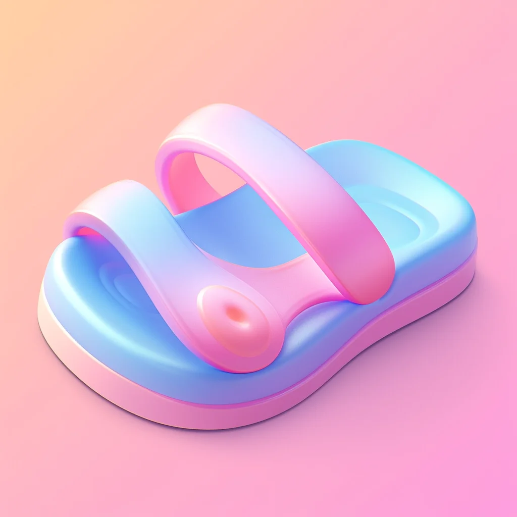 sandal 3D icon game cartoon cute lovely