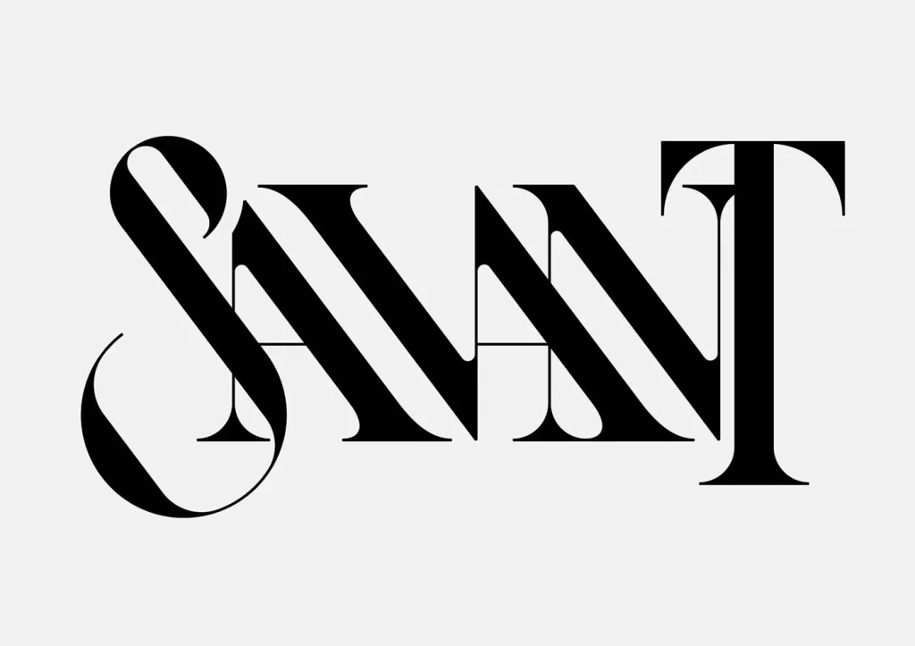 Savant Black White Typography