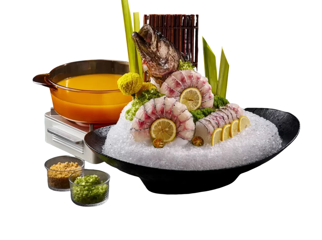 Seafood Platter White Green Fresh Ingredients