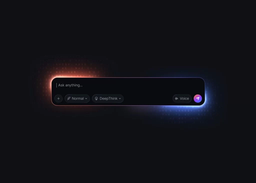 Search Bar Neon Lights Digital Interface