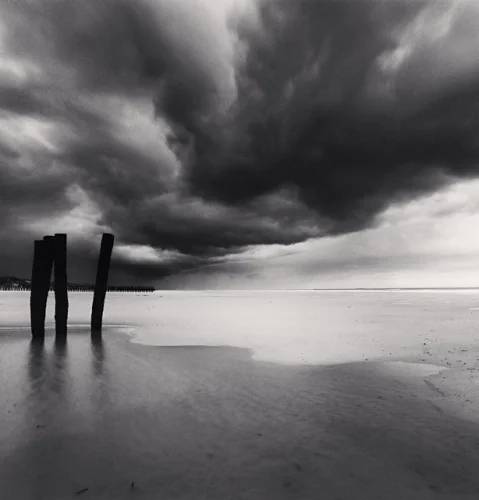 Seascape Dramatic Cloudy Minimalist High Contrast Mysterious