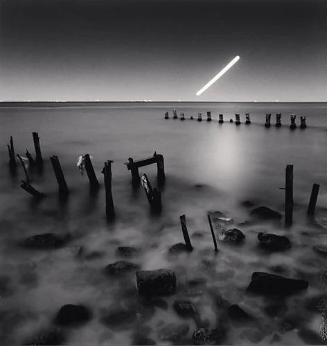 Seascape Dramatic High Contrast Atmospheric Mysterious Ruins