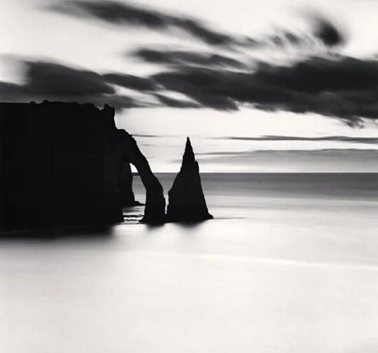 Seascape Dramatic High Contrast Silhouetted Clouds