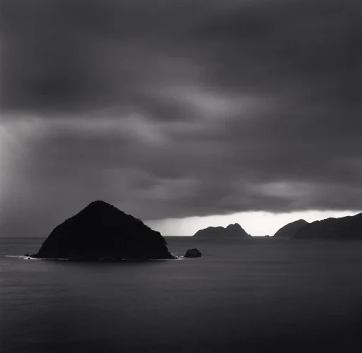 Seascape Dramatic High Contrast Moody Silhouetted Islands