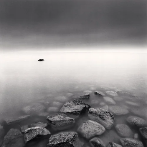 Seascape Foggy Minimalist Textured High Contrast Mysterious