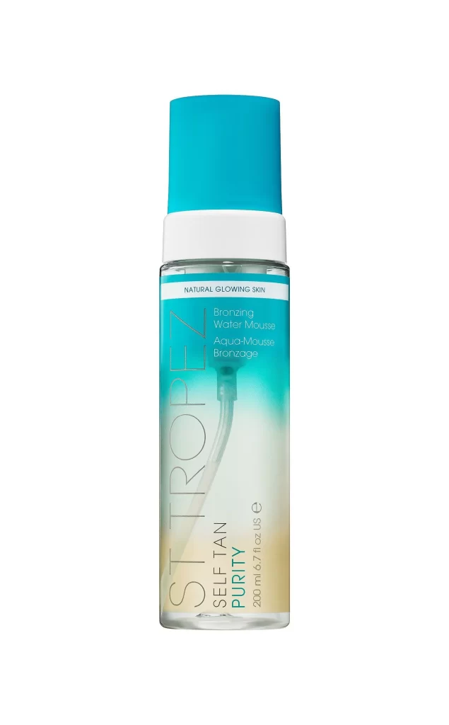 Self-Tan Aqua-Mousse Bottle Aqua Blue Pump Bronzing
