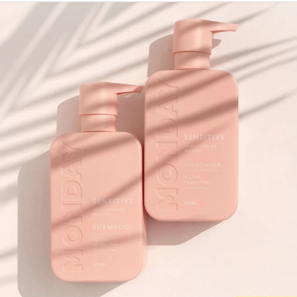Sensitive Shampoo Conditioner Bottle Pink Pump Dispenser