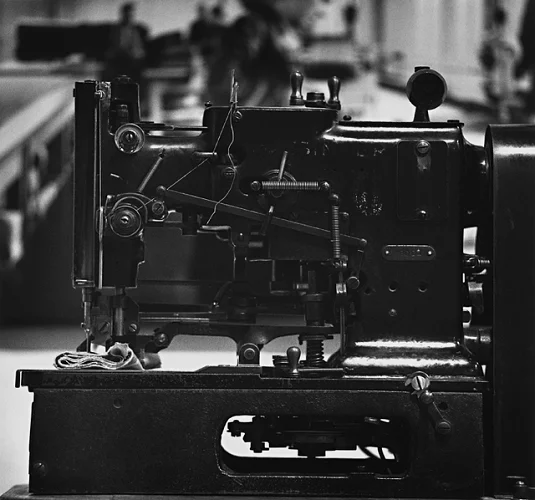 Sewing Machine Industrial High Contrast Textured Dramatic