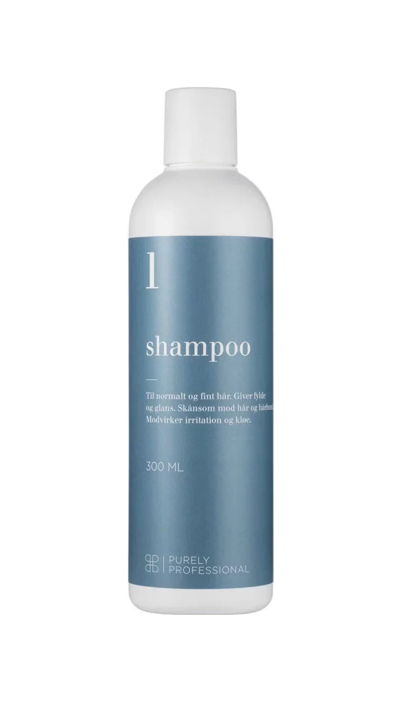 Shampoo Bottle White Plastic Blue Label