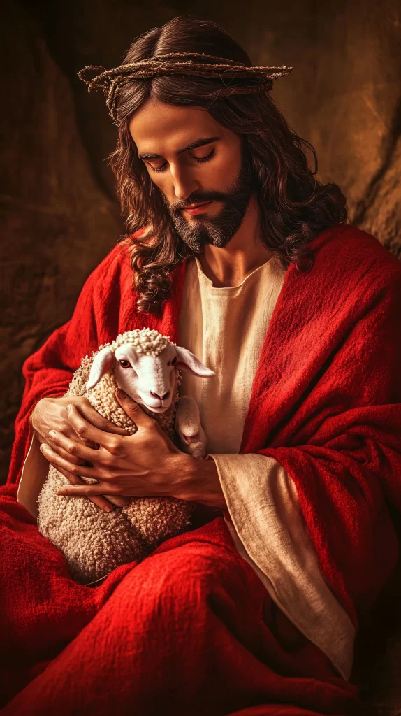 Sheep Lamb Red Robe 76