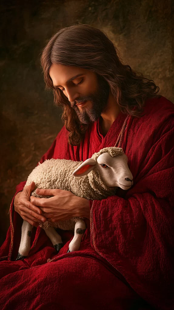 Sheep Lamb Red Robe 83