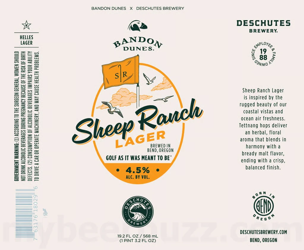 Sheep Ranch Lager Yellow Orange Packaging