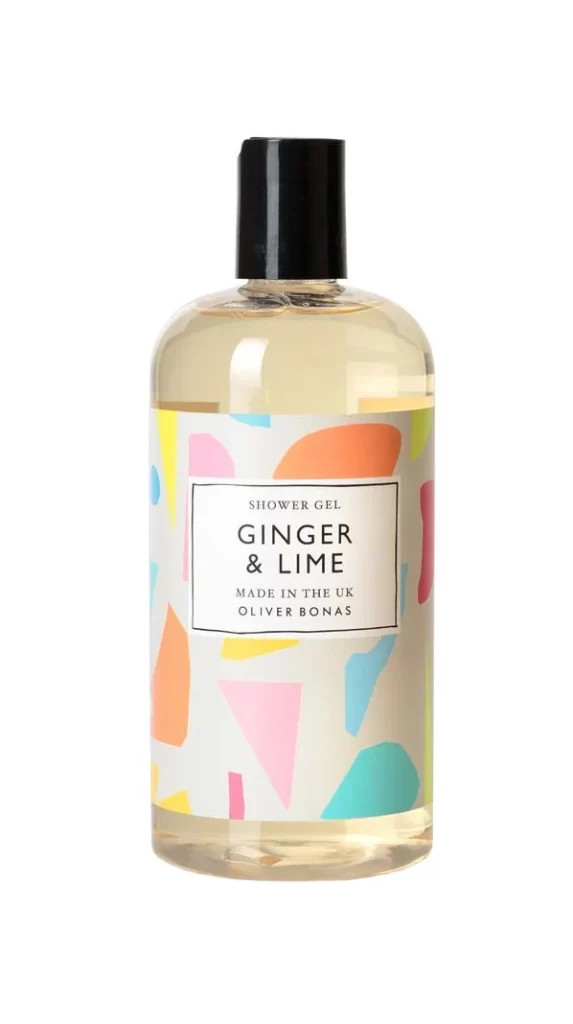 Shower Gel Bottle Plastic Pastel Abstract Design Haircare