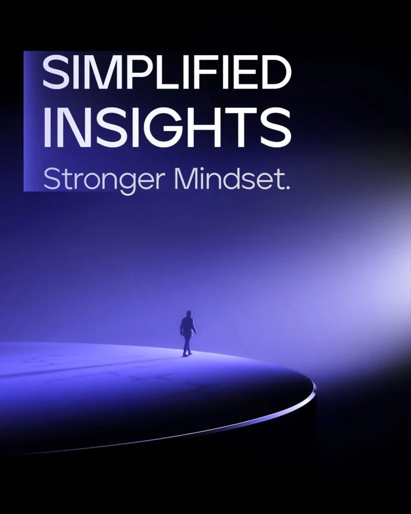 Simplified Insights Stronger Mindset Blue Silhouette