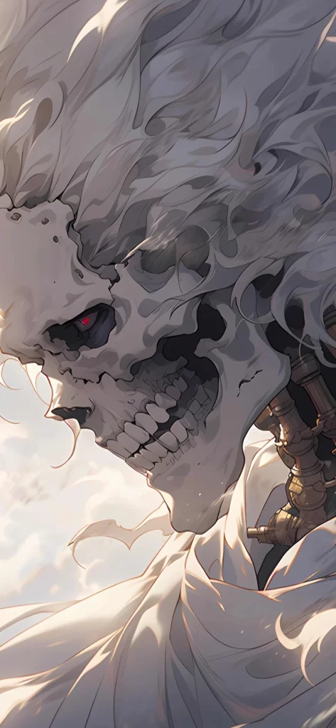 Skull White Gray Gothic Fantasy