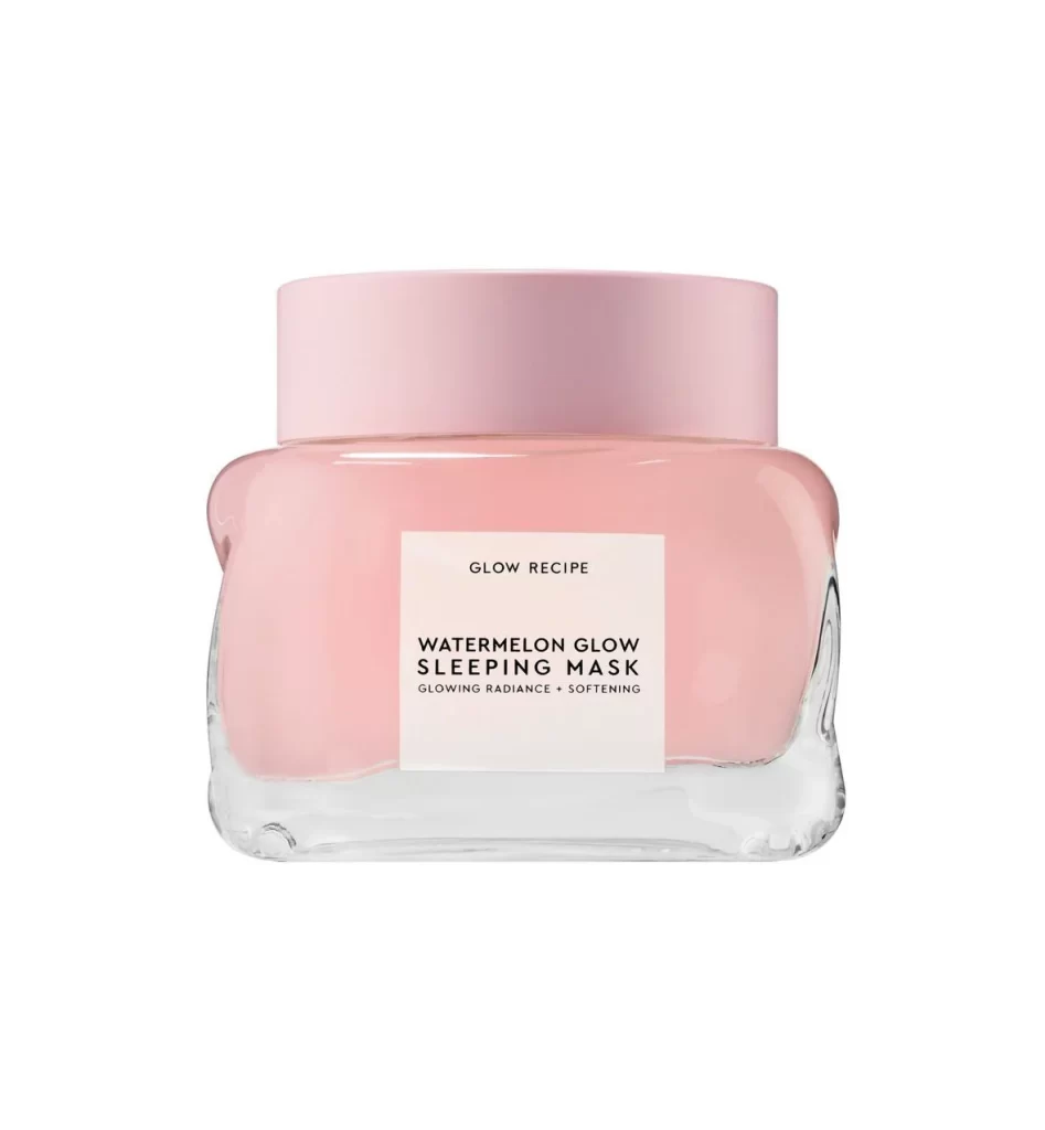 Sleeping Mask Jar Pink Glass Modern Skincare