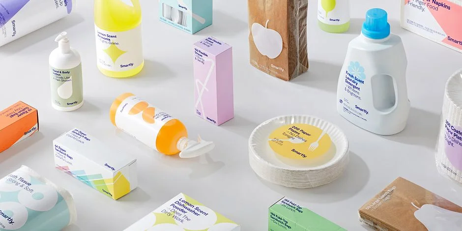 Smartly Household Products Clean Simple Packaging